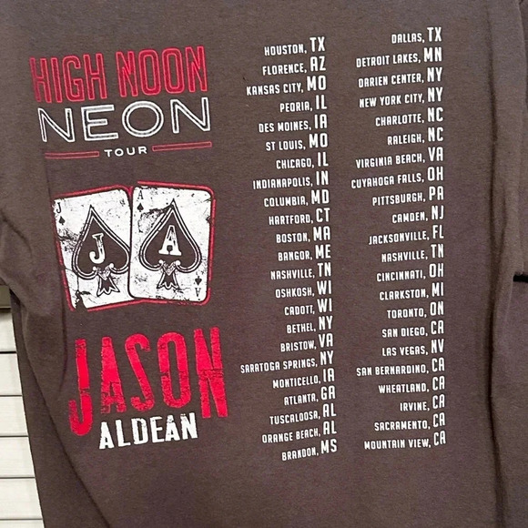 Jason Aldean High Noon Neon Tour Country Music Concert T-Shirt MED short sleeve - Picture 1 of 4
